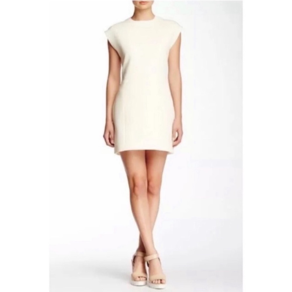 Helmut Lang Erosion Shift Dress in Whisper Ivory Sz 4